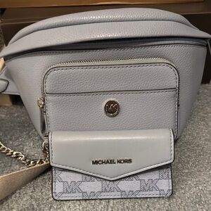 Michael Kors Gray Crossbody Bag with Adjustable Strap